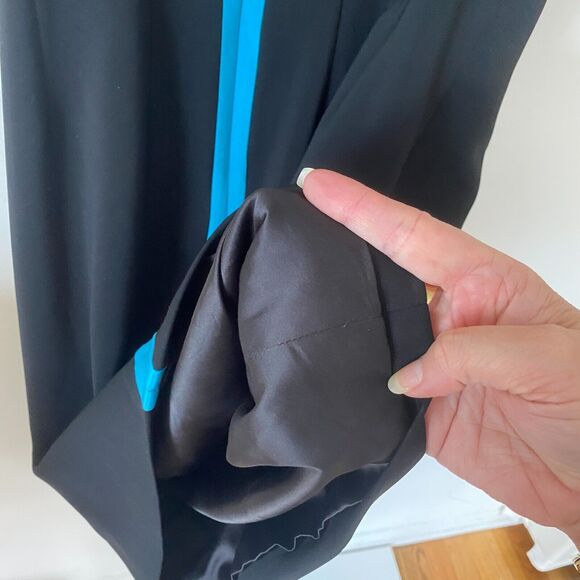 Jay Godfrey Black & Cream Strap Colorblock Sheath Bodycon Blue Zipper Mini 10 - Picture 11 of 14